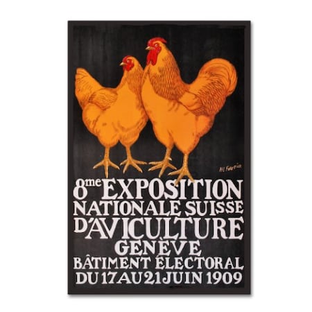 Vintage Apple Collection 'Expo Roosters' Canvas Art,12x19